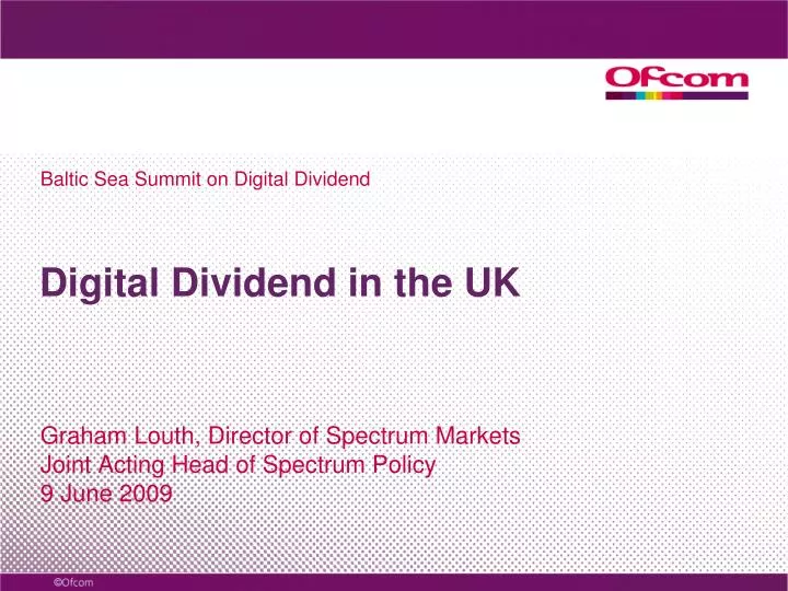 digital dividend in the uk