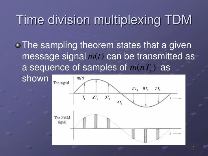 time division multiplexing tdm