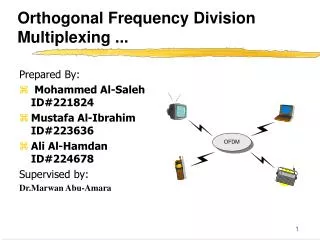 Orthogonal Frequency Division Multiplexing ...
