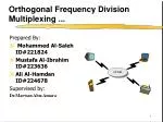 Orthogonal Frequency Division Multiplexing ... - slide 1