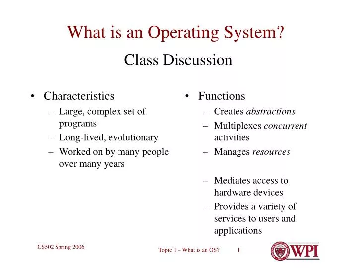 what is an operating system