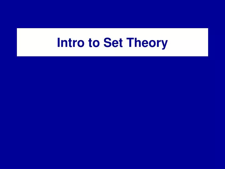 intro to set theory