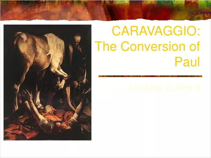 caravaggio the conversion of paul