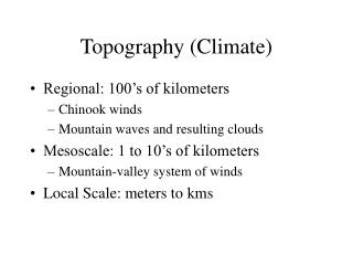 Topography (Climate)