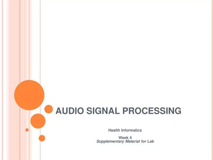 audio signal processing