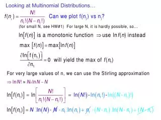 Multinomial Distributions