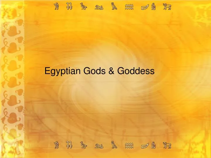 egyptian gods goddess