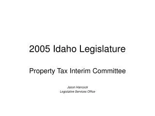 2005 Idaho Legislature