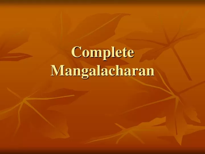 complete mangalacharan