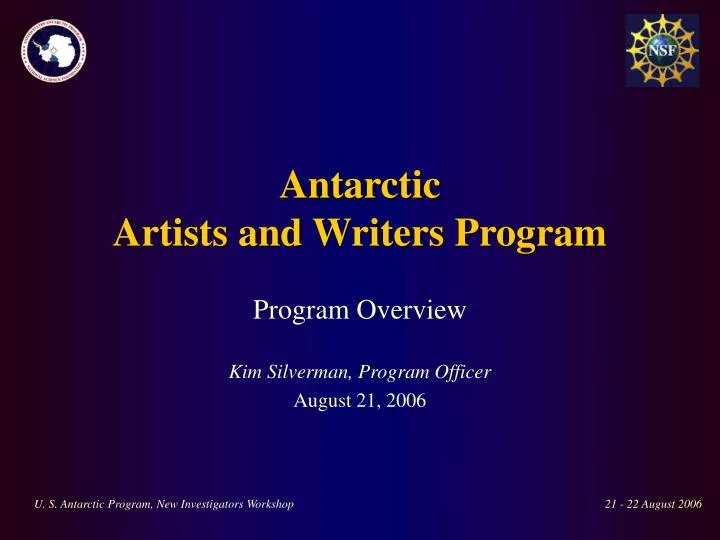 antarctic artists and writers program