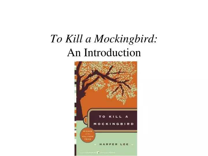 to kill a mockingbird an introduction
