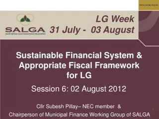 Sustainable Financial System &amp; Appropriate Fiscal Framework for LG