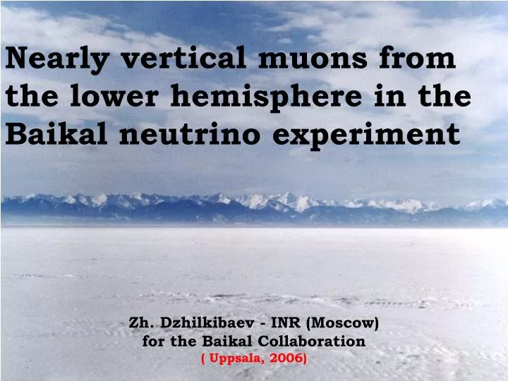 nearly vertical muons from the lower hemisphere in the baikal neutrino experiment
