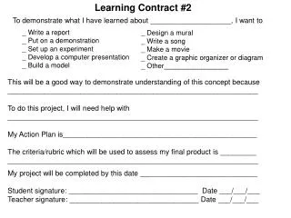 Learning Contract #2