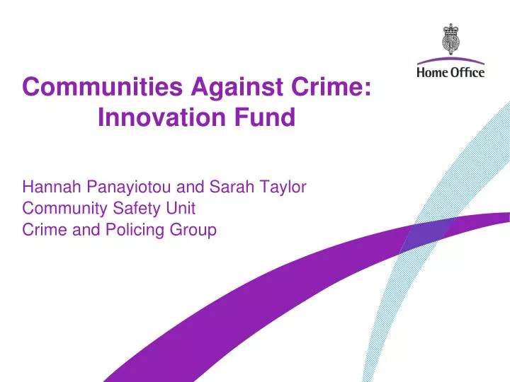 communities against crime innovation fund