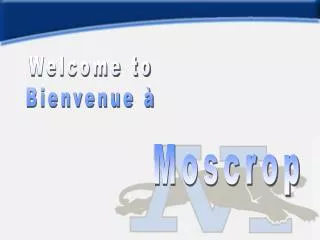 Welcome to Bienvenue à