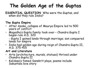 The Golden Age of the Guptas