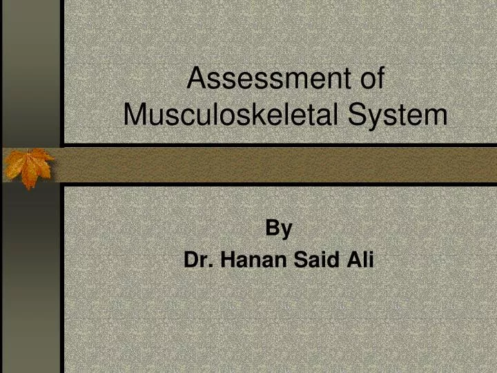 Neck Assessment  Musculoskeletal Key