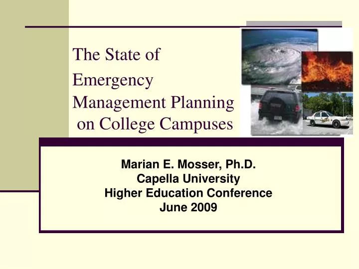 the state of emergency management planning on college campuses