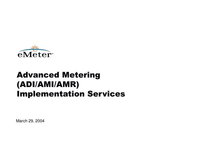 advanced metering adi ami amr implementation services