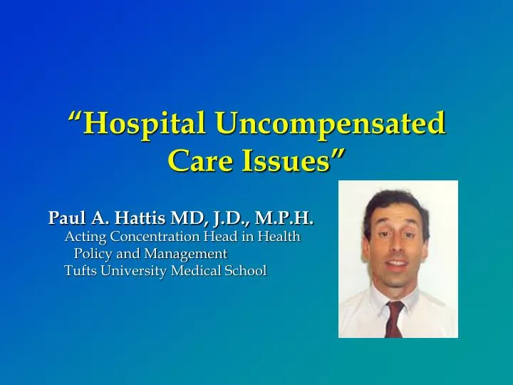 hospital uncompensated care issues