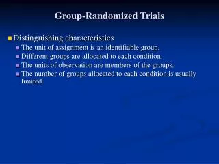 Group-Randomized Trials