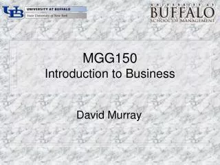 MGG150 Introduction to Business