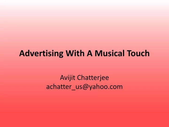 advertising with a musical touch