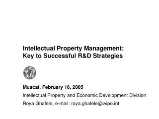 Intellectual Property Management: Key to Successful R&amp;D Strategies
