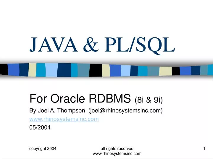 java pl sql