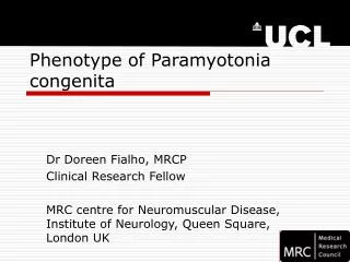 Phenotype of Paramyotonia congenita