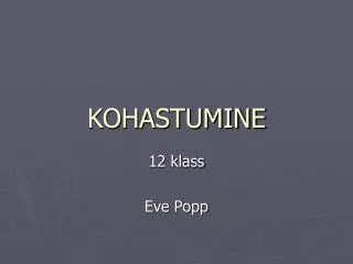 kohastumine