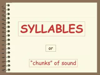 SYLLABLES