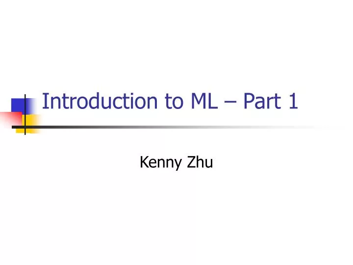 introduction to ml part 1