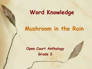 word knowledge