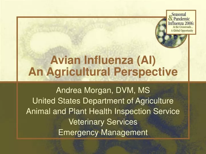 avian influenza ai an agricultural perspective