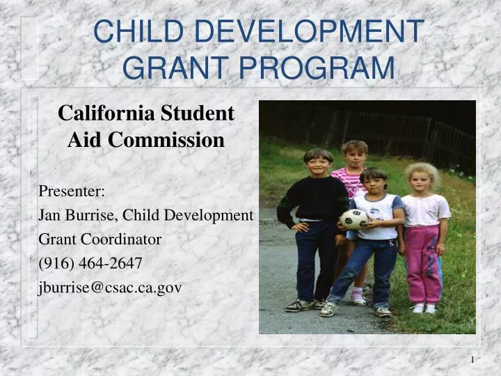 child development grant program