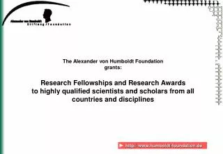 The Alexander von Humboldt Foundation