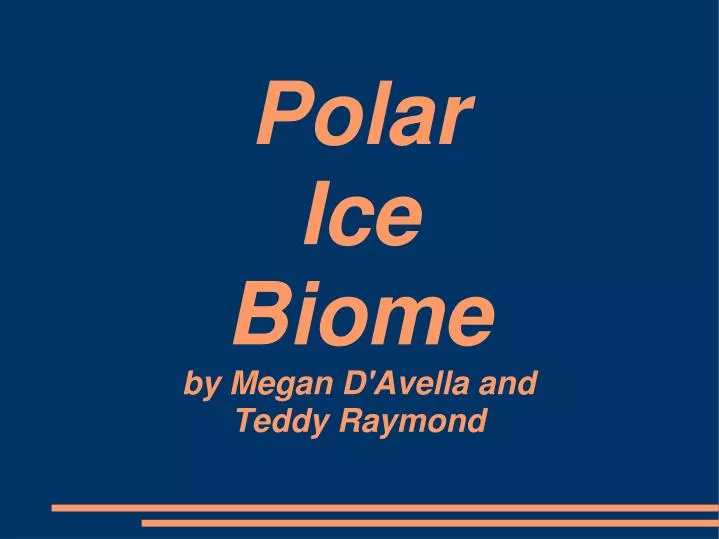 polar ice biome by megan d avella and teddy raymond