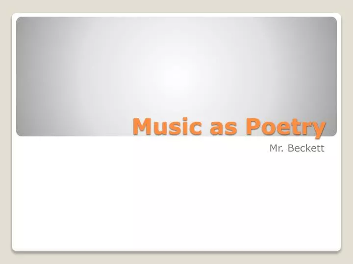 music as poetry