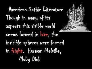 American Gothic Literature