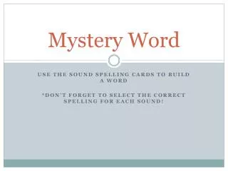Mystery Word