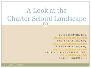 A Look at the Charter School Landscape