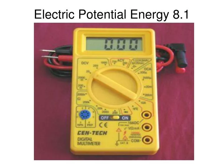 electric potential energy 8 1