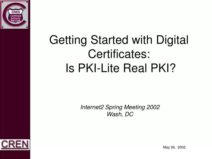 getting started with digital certificates is pki lite real pki