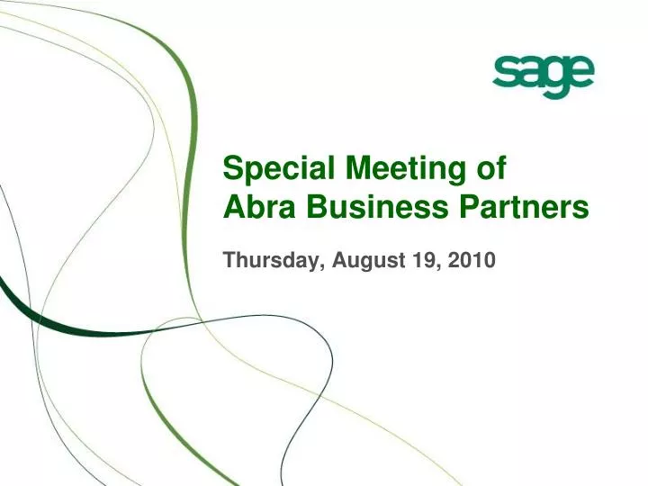 special meeting of abra business partners