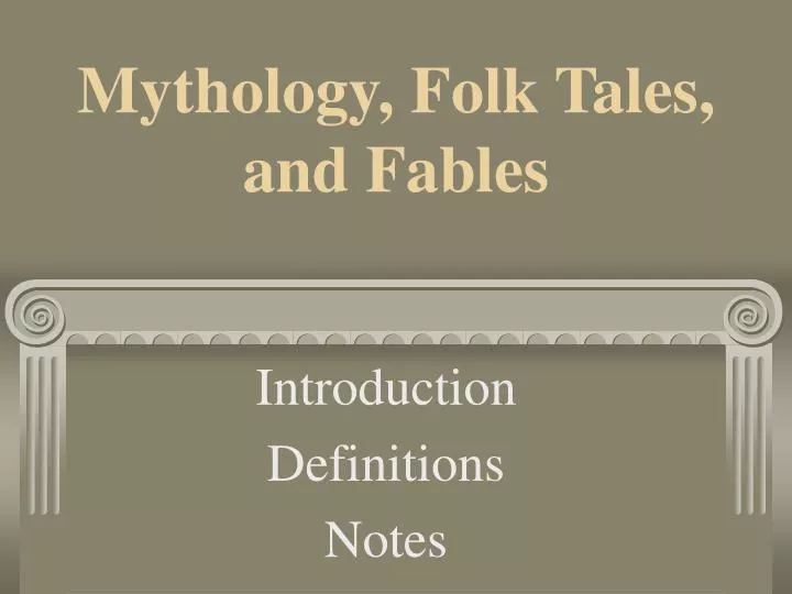mythology folk tales and fables