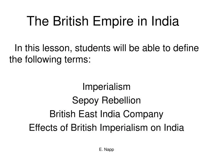 the british empire in india