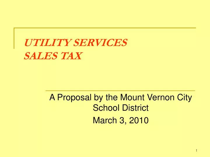 utility services sales tax