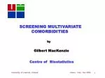 SCREENING MULTIVARIATE COMORBIDITIES - slide 1